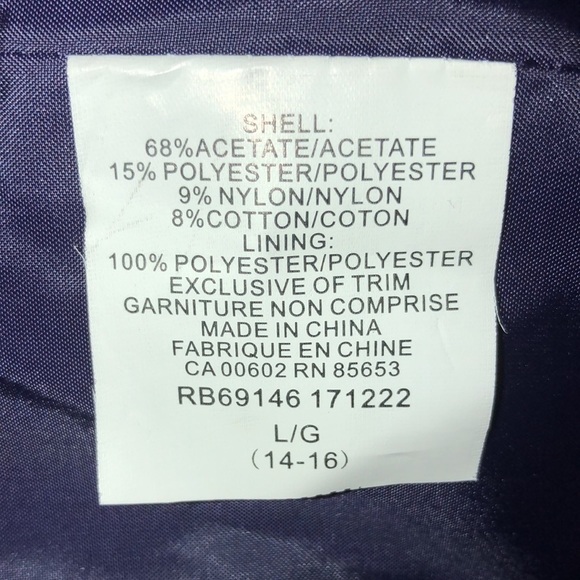 PURPLE Velvet Jacket Size 14 - Picture 7 of 7